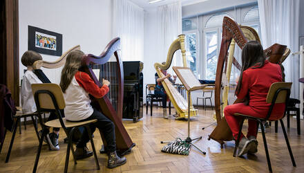 Classe di Arpa della Scuola Musicale Zandonai - Foto F. Pernigo